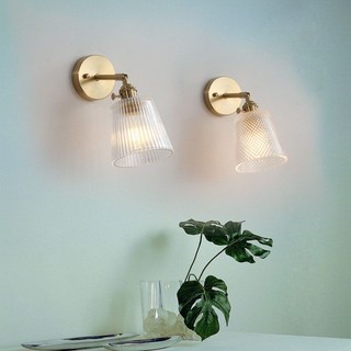 Đèn tường bằng đồng thau cổ điển Đèn tường đầu giường Bắc Âu Đèn cầu thang hành lang phòng khách tối giản