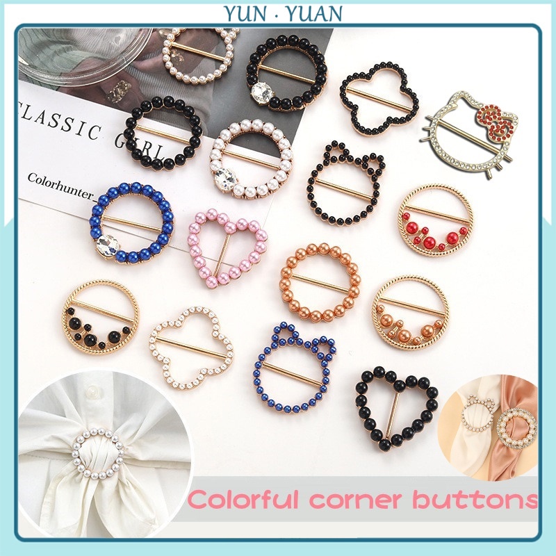[yunyuan] Khóa Thắt Lưng Đính Đá / Ngọc Trai / Kim Loại 50 Phong Cách