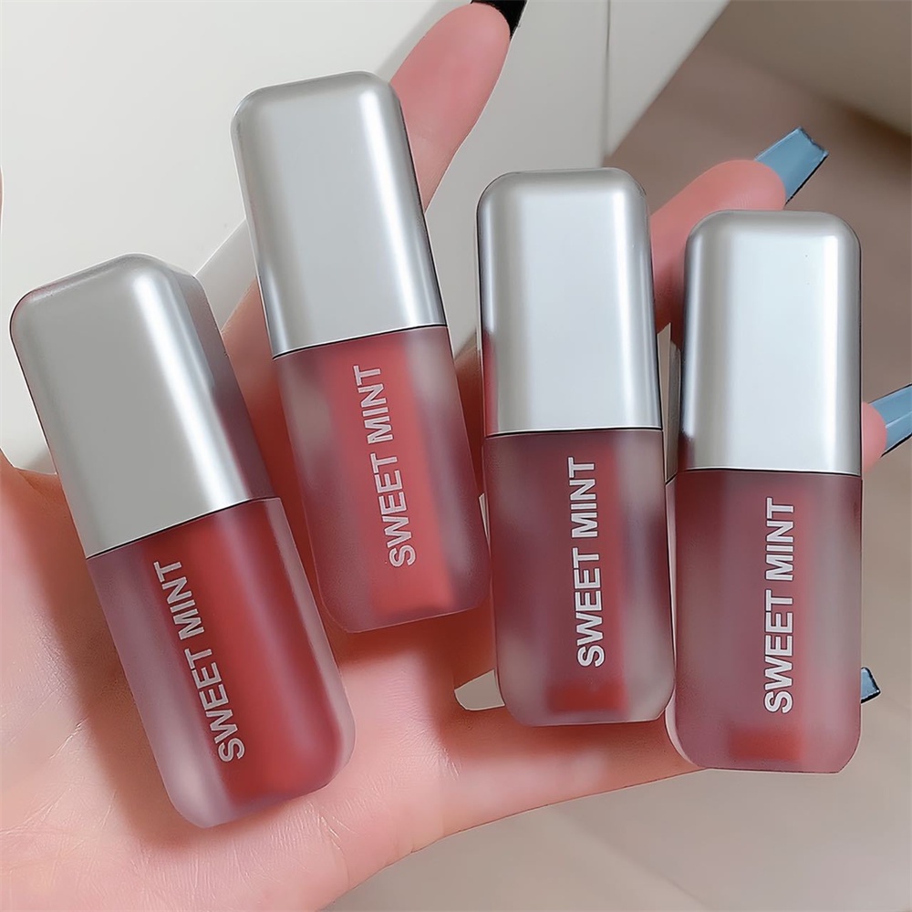 Ảnh BẠC HÀ NGỌT NGÀO Mờ Sô Cô La Son Bóng Lip Glaze Kem Son Môi Lỏng Trang Điểm Làm Đẹp Không Dính Cốc Chống Thấm Nước Dành Cho Phụ Nữ Mỹ   * KÍNH 4