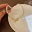 Unstop * Vòng cổ mặt dây chuyền nơ thanh lịch Dây chuyền ngọc trai Vòng cổ cổ thời trang Choker