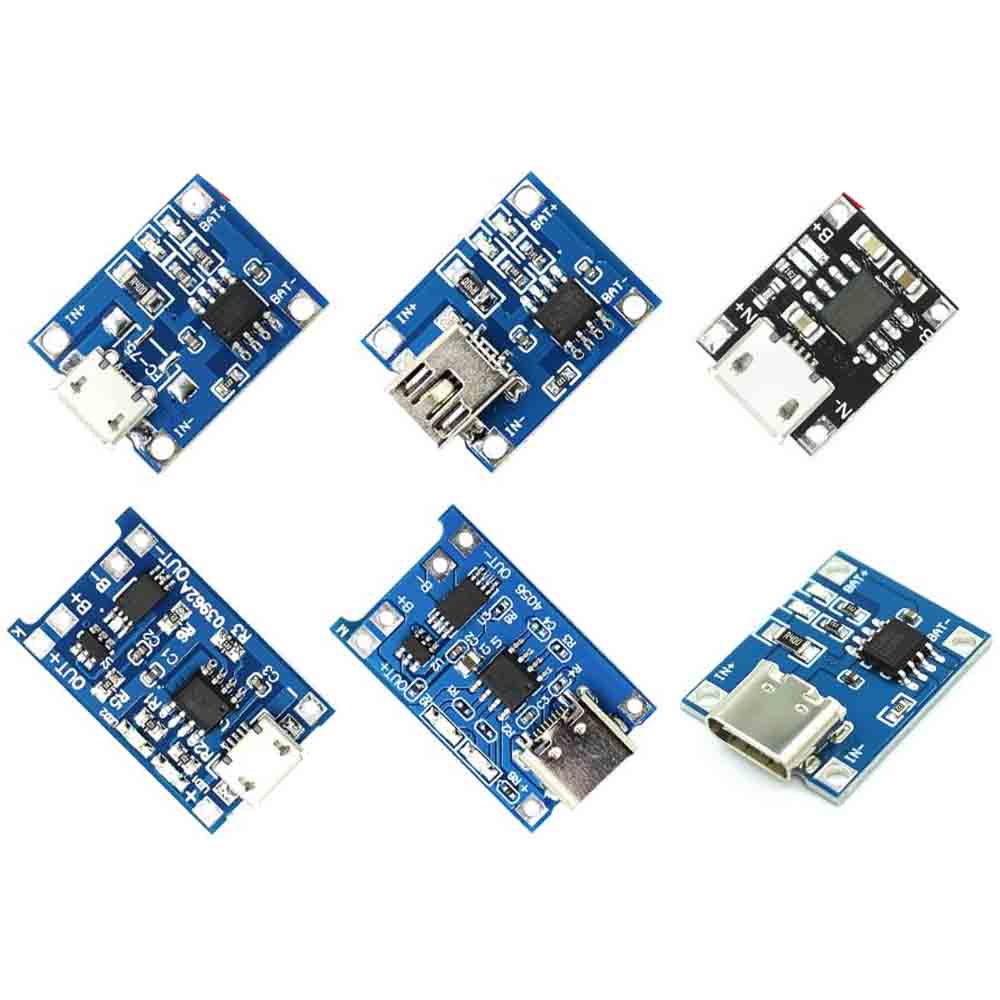Bộ 10 Mô Đun Sạc Pin lithium Loại c / micro / mini usb 5v 1a 18650 ...