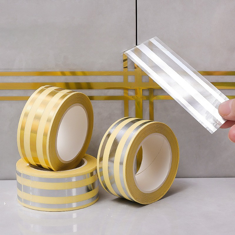 1 Cuộn Băng Keo Dán Khe Hở Bằng Giấy Bạc / 5m Chống Nước Chống Nấm Mốc Trang Trí Nhà Bếp / Phòng Tắm
