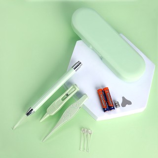 Bộ lấy ráy tai có đèn cho bé và người lớn, dụng cụ vệ sinh tai cao cấp cho gia đình - SUNND