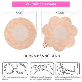 60 Miếng dán ngực, dán ti giấy cao cấp, đi biển thoải mái, nhỏ gọn, tiện lợi, thay áo ngực