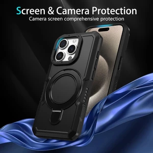 Sang Trọng Ốp Điện Thoại Có Vòng Đỡ Nam Châm Chống Sốc Cho iphone 11 12 13 14 15 pro max 7 8 14 15 plus x xr xs max