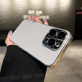 Sang Trọng Ốp Điện Thoại Da Chống Sốc Có Miếng Dán Bảo Vệ camera Cho iphone15 pro max 14 13 pro max