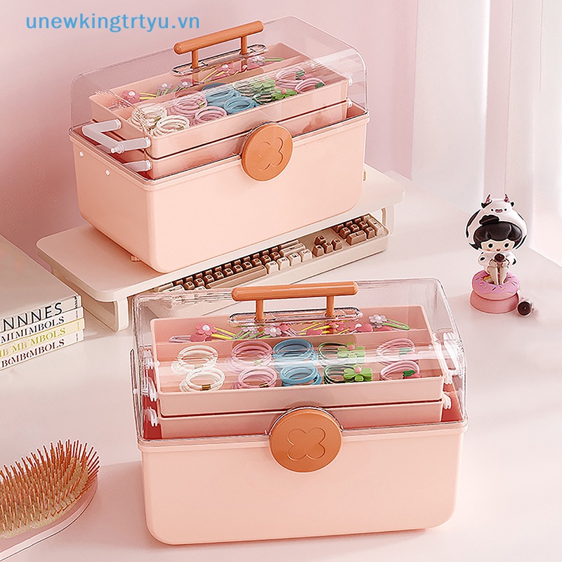 Unewtyu Phụ Kiện Tóc Trẻ Em Hộp Bảo Quản Dây Bé Kẹp Tóc Dây Cao Su Trang Sức Người Tổ Chức Dễ Thương Cô Gái Hộp Trang Sức VN