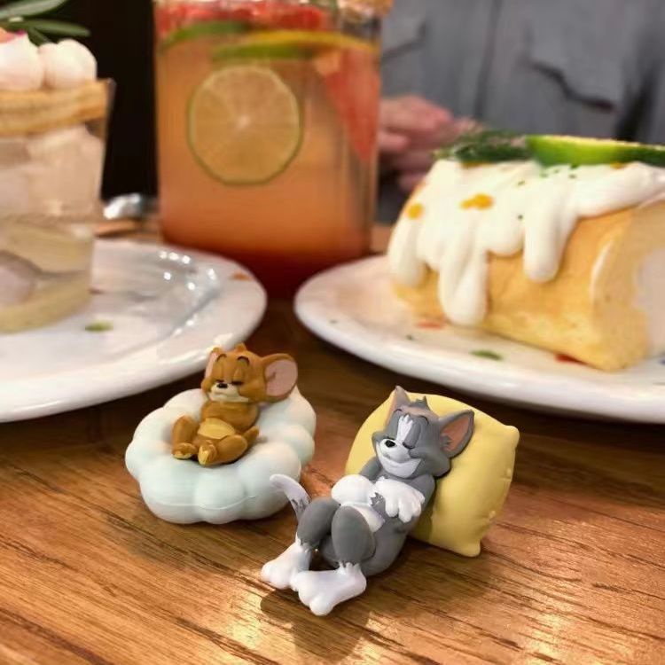 Tom Và Jerry Trang Trí Xe Hơi Đáng Yêu Búp Bê Handmade Để Bàn Đồ Trang Trí Phụ Kiện Trang Trí Nhỏ