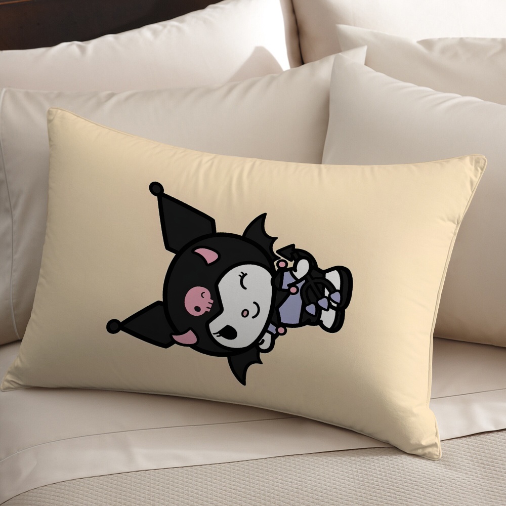 Sanrio Vỏ Gối polyester Hình Chữ Nhật In Họa Tiết Hoạt Hình kuromi Dễ Thương Trang Trí Nhà Cửa (Không Kèm Lõi)