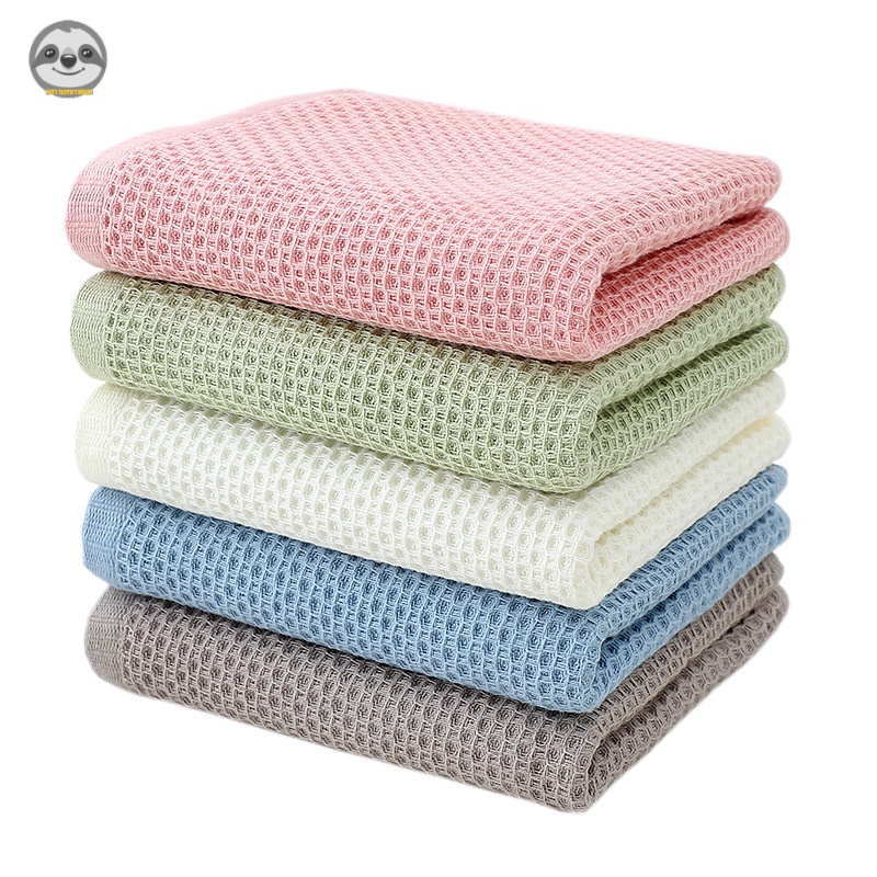 Khăn Tắm / Khăn Mặt Bằng Cotton Màu Trơn Phong Cách Muji Nhật Bản Đơn Giản Thấm Hút Tốt