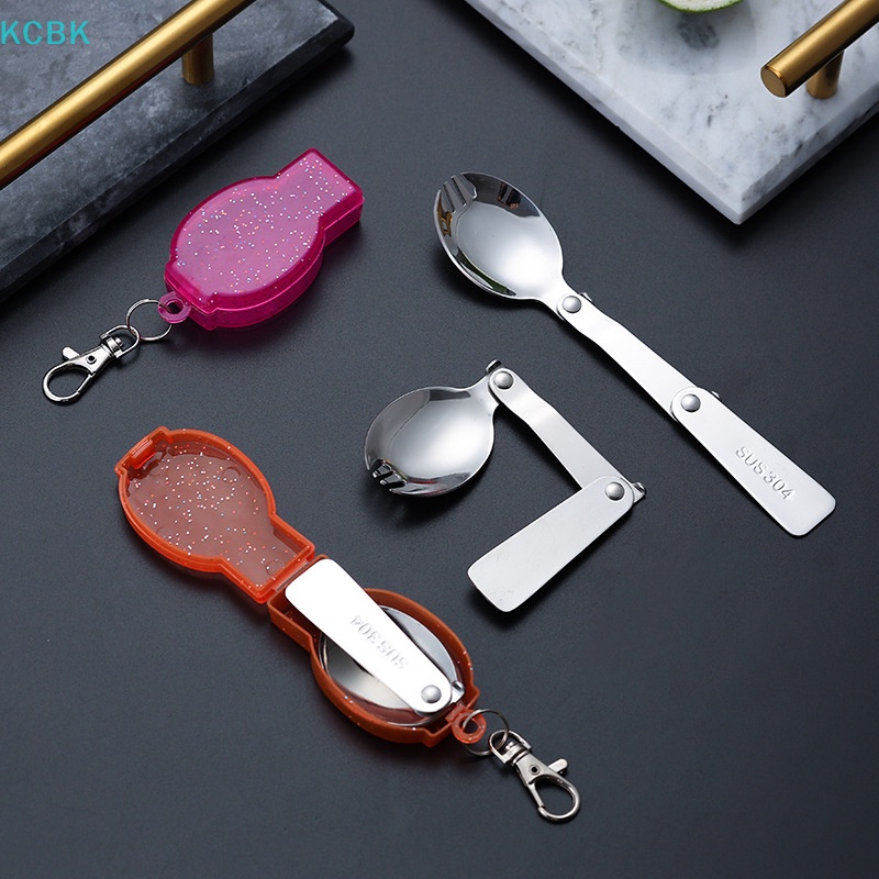 Bộ Muỗng Nĩa Gấp Gọn Bằng Thép Không Gỉ 304