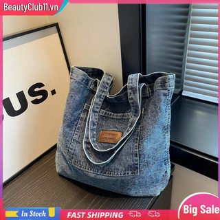 Túi Xách denim Cỡ Lớn Thời Trang Đơn Giản Cho Nữ