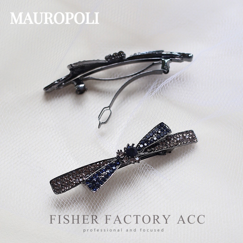Mauropoli [Sẵn Sàng] Nơ Kim Cương Giả Cuộn Dây Hợp Kim Kẹp Tóc Nữ Hàn Quốc Retro Mũ Đội Đầu Thanh Lịch Top Kẹp Tóc Mùa Xuân