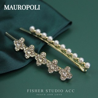 Mauropoli [Sẵn Sàng] Kẹp Mũ Đội Đầu Kim Cương Giả Bộ Kẹp Phẳng Kẹp Bên Cô Gái Kẹp Tóc Bên Kẹp Tóc Nổ Kẹp Cặp Kẹp