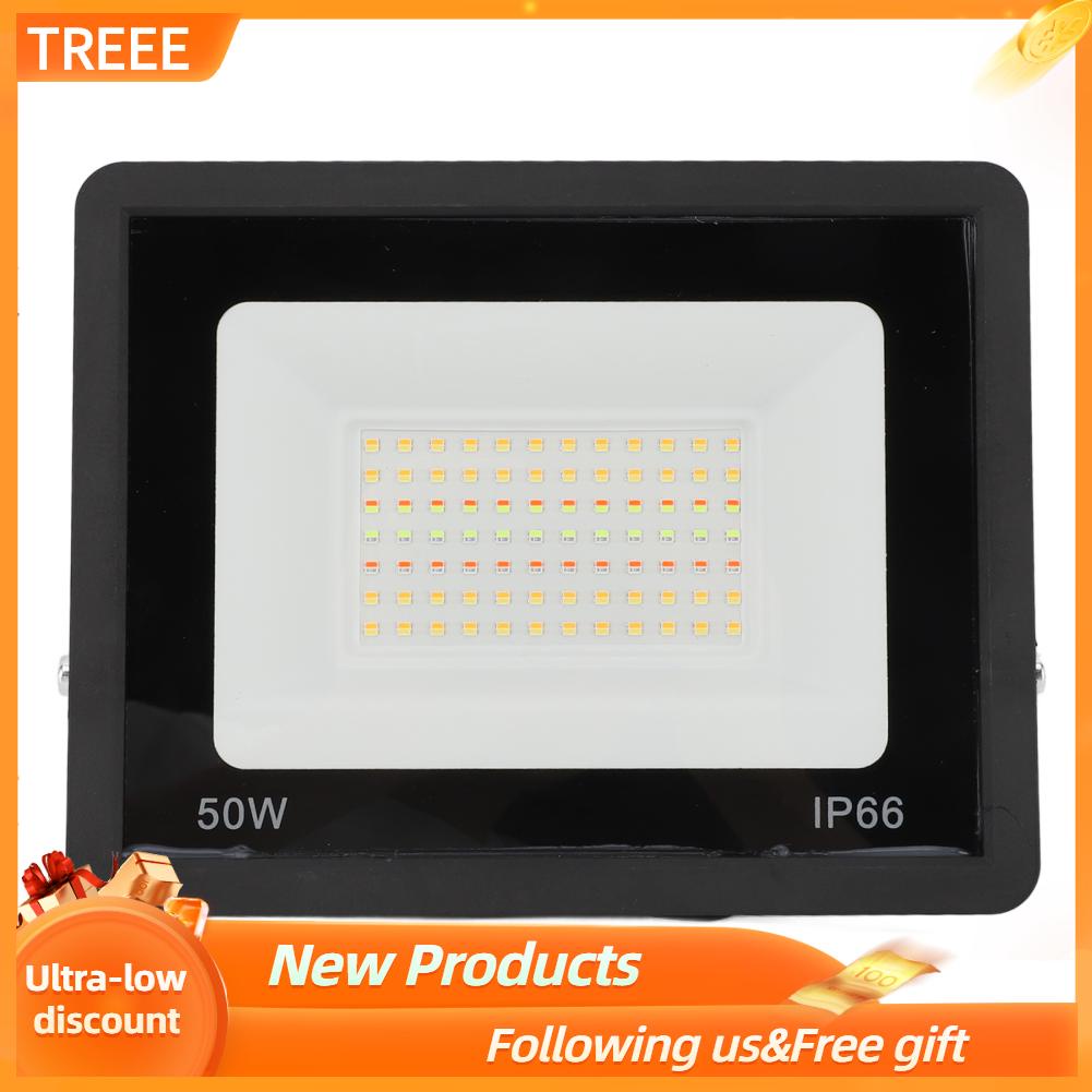 Treee LED Flood Lights RGB 50W Work Light IP66 Waterproof APP Control ...