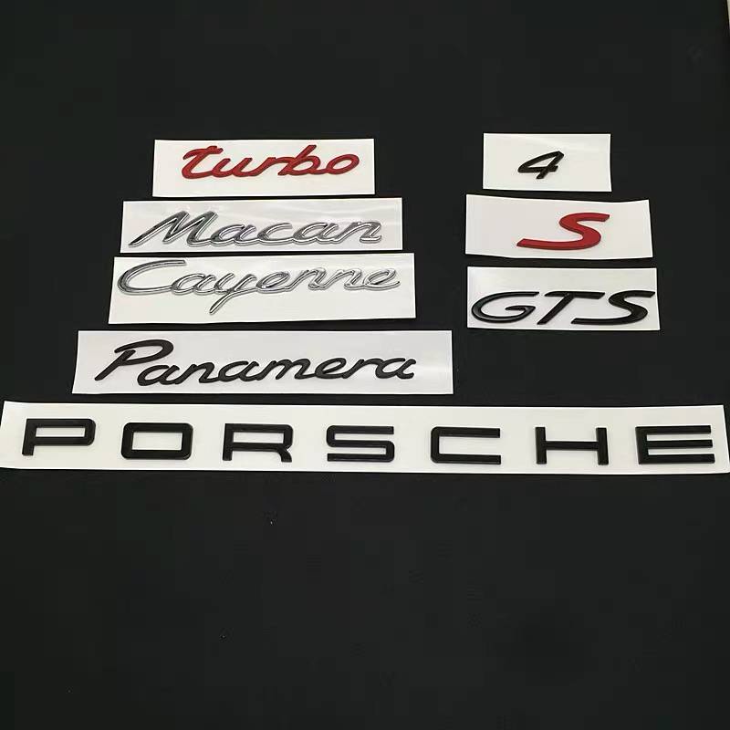Miếng Dán Logo Chữ Tiếng Anh Trang Trí Đuôi Xe Hơi PORSCHE GTS turbo S