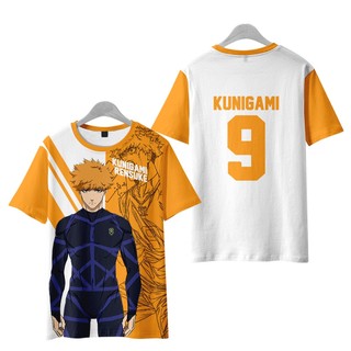 Jersey BLUE LOCK Isagi Yoichi Chigiri Hyoma Anime xu hướng Áo thun ngắn tay in 3D cổ tròn