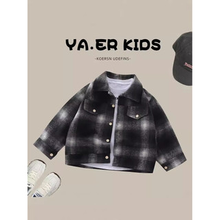 Áo Sơ Mi Bé Trai Dài Tay Thu Đông Kiểm Tra Áo Sơ Mi Trẻ Em Retro Màu Khóa Cardigan Phong Cách Mới Ve Áo Top Áo Bé Gái