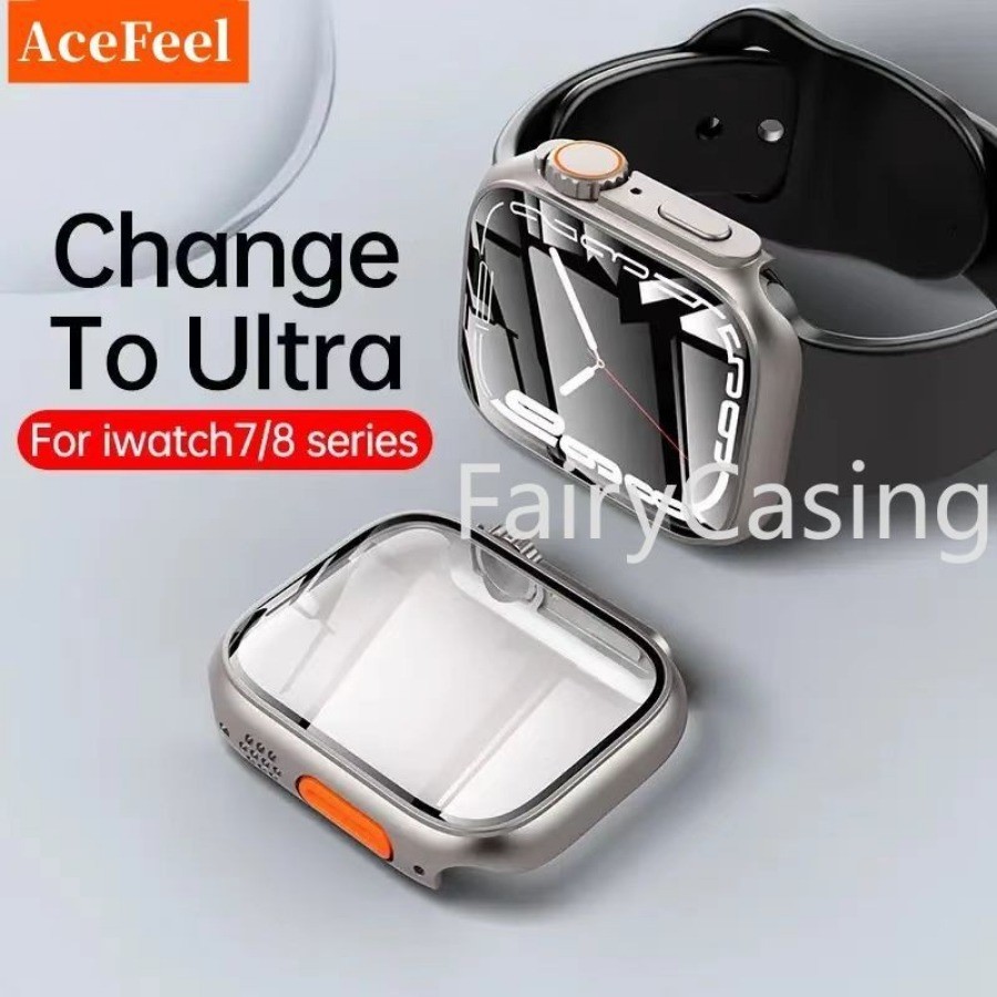 Kính + Ốp Lưng Cho Apple Watch 46mm 42mm Series 10 44mm 45mm 41mm 40mm 42mm 38mm Vỏ Bảo Vệ Màn Hình Thay Đổi Siêu Cản iWatch 9 8 7 SE 6 5