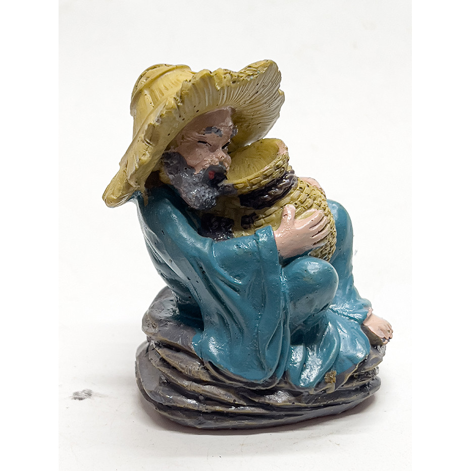 Ông Lão Say Xĩn Trang Trí Bể Cá Cảnh, Tiểu Cảnh, Non Bộ (5x5x7cm)