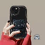 Ốp Điện Thoại Kitty Cat Cream Wave Cho Samsung Galaxy A23 A03 Core A03S A02 A02S M02 M02S F02S A72 A52 A52S A32 A12 M12 F12 A20S A30 A20 5G 4G Vỏ Có Giá Đỡ Vỏ Trắng Đen