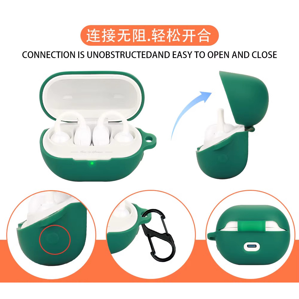 Cho SoundPEATS Pop Clip Tai Nghe Vỏ Silicon Màu Trơn Full coverage Tai Nghe Vỏ Bảo Vệ Tai Nghe Chống Sốc Tay Mềm Có Móc