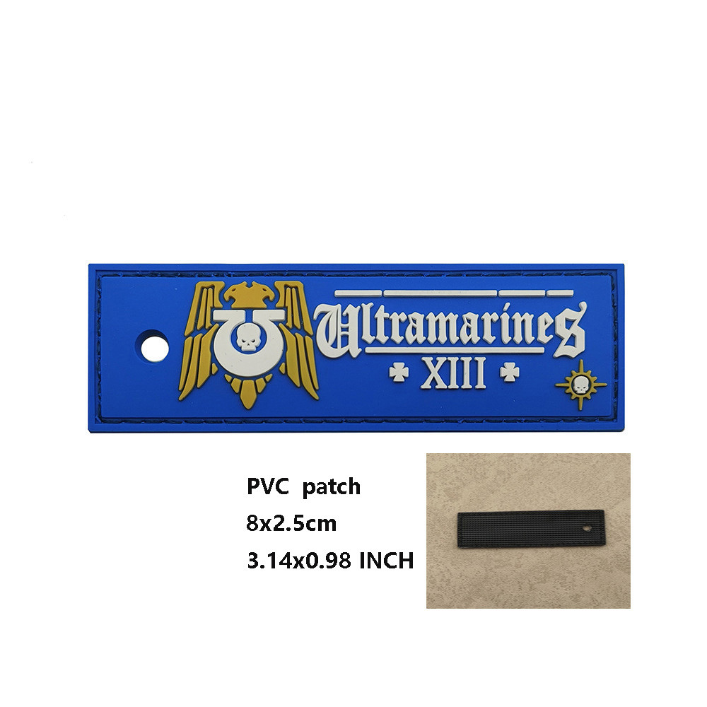 Thiết Kế Mới WarHammer 40K WarHammer PVC Mềm Cao Su Móc Khóa Mặt Dây Chuyền Nhà Thờ Samurai Ngực Dải Đạo Đức Huy Hiệu