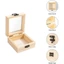 GUSTAVA 1 / 3 Hộp Gỗ Gói, Màu Sắc Tự Nhiên 3.5 '' X 3.5 '' X 1.8 '' Hộp Gỗ Lưu Trữ Trực Quan, Hộp Bảo Quản Gia Đình Bằng Gỗ / Thủy Tinh Có Thể Phục Vụ Văn Phòng