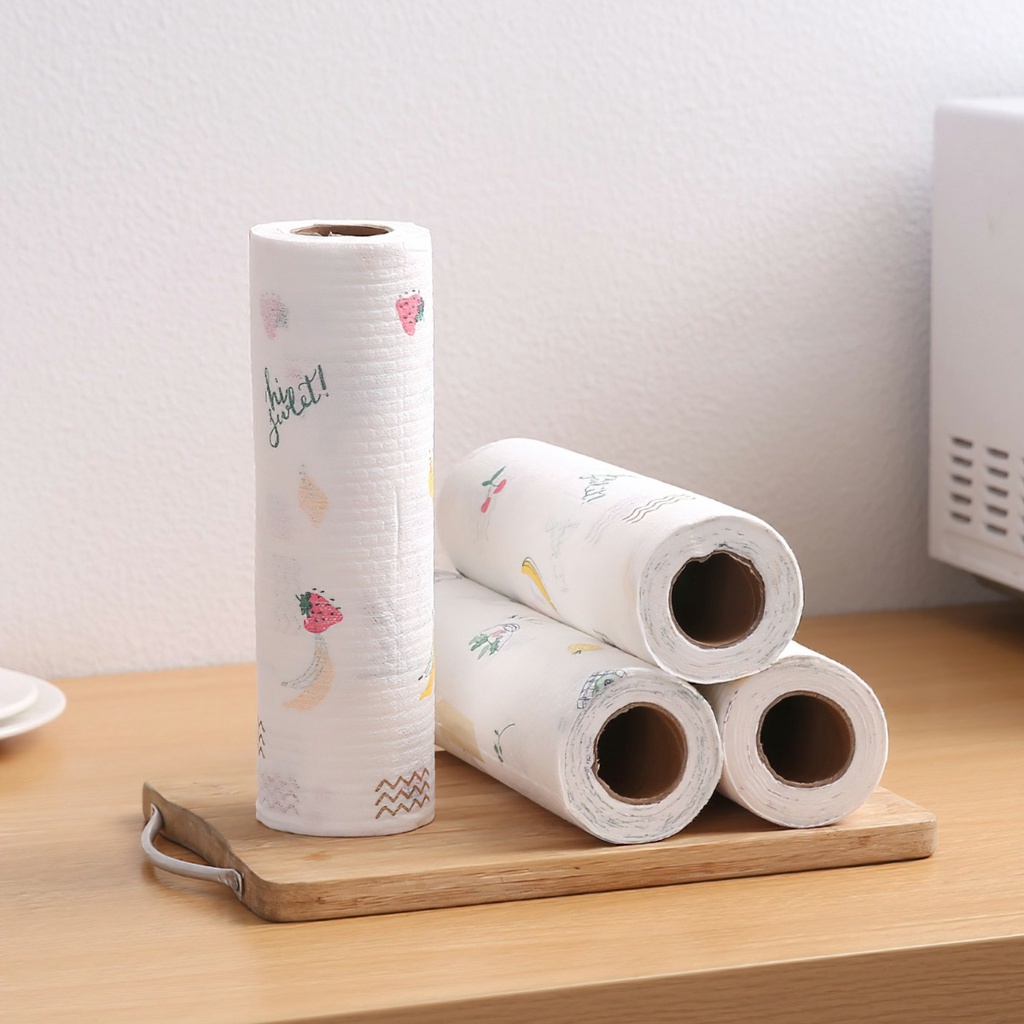 Cuộn Giấy Lau Nhà Bếp Đa Năng Hoạ tiết