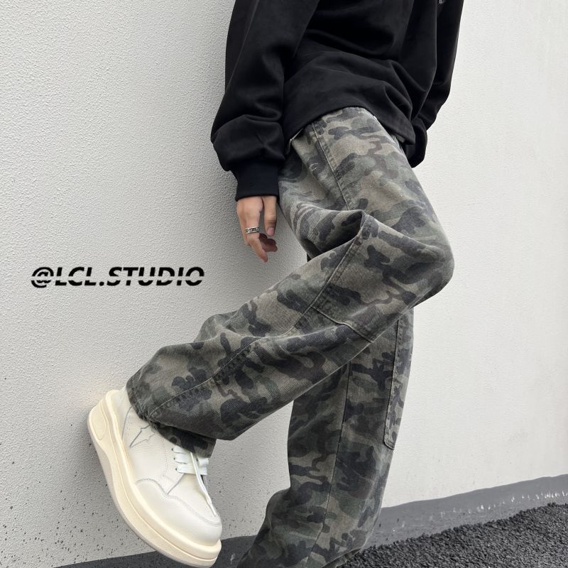 Quần jeans Lưng Cao Phối Màu Rằn Ri Cá Tính Cho Nam | Shopee Việt Nam