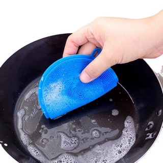 Bàn Chải Rửa Chén Dĩa Bằng Silicon Dày Không Trơn Đa Năng
