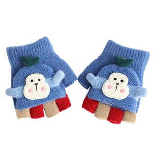 Vipdeal1 Găng tay chuyển đổi họa tiết động vật bé trai bé gái có nắp lật Găng tay mùa đông