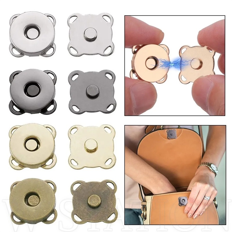 1 Cặp Nút Kim Loại Hình Hoa Mận 14 / 18mm Tự Khâu Quần Áo Túi Xách