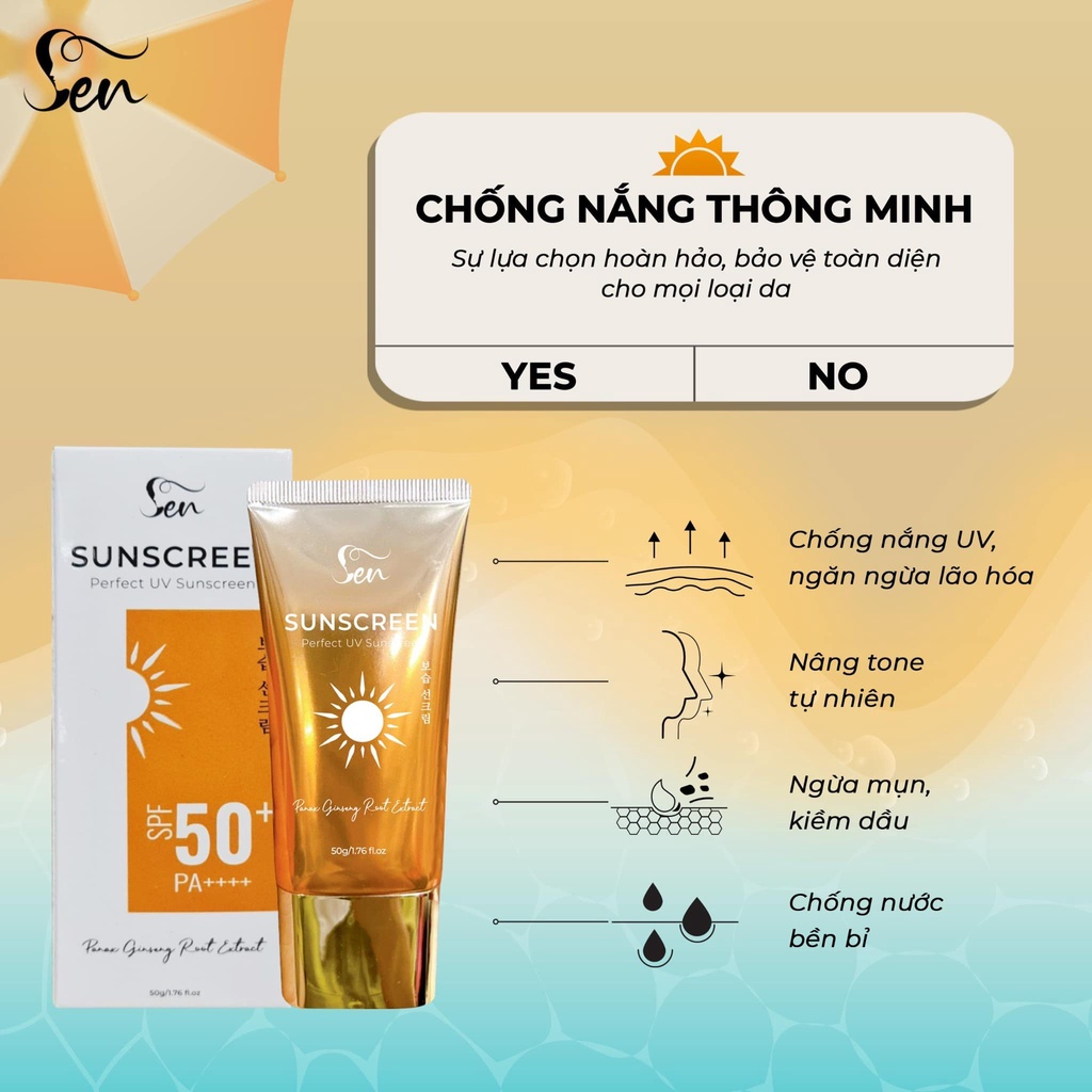 (MỚI) Kem chống nắng Sen SPF 50+ Chính Hãng Date Mới - Có Ship Hỏa Tốc ...