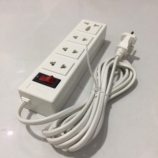 Ổ CẮM ĐIỆN DÂY DÀI 3M - 2200W - CÓ NHÍP ĐÀN HỒI - CÓ CÔNG TẮC- ổ cẮm điệ trắng thái gia cao cấp