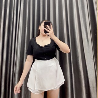 Quần váy nữ bigsize, Giả váy bigsize lưng thun co dãn phom rộng từ 60-100kg xinh xắn dễ phối  GVC