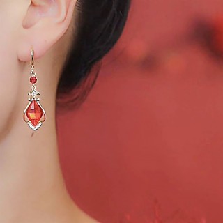 Mới Khuyên Tai Cao Cấp Thiết Kế Độc Đáo Sang Trọng Màu Đỏ Cá Tính