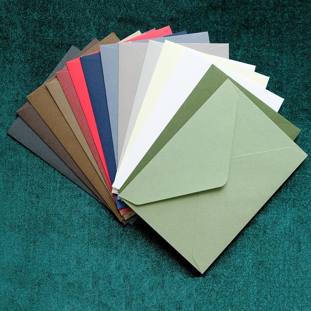 HIGHVIEWLS 20 Cái / gói Phong Bì Phương Tây, Thiệp Chúc Mừng Giấy C6, Gói Tiếp Liệu Vintage Nhung Họa Tiết Túi Quà Tặng Quấn Chữ Phong Bì Lời Mời Tiệc Cưới
