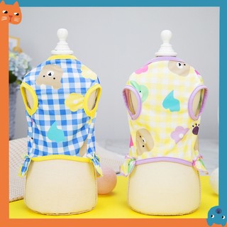 Thú Cưng Kẹo Màu Ngực Lưng Quần Áo Thú Cưng Chó Ngực Lưng Teddy Tank Top Quần Áo Mèo Quần Áo Thú Cưng