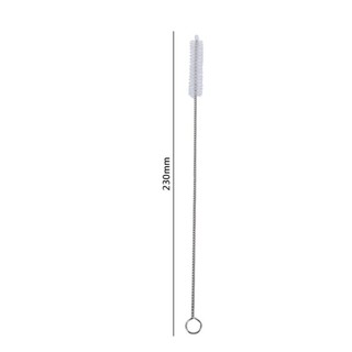 ALMA1 1 Cái Bàn Chải Bụi, Bàn Chải Làm Sạch Ống Hút Mở Rộng Nylon Bạc, Tóc Mềm Có Thể Tái Sử Dụng Ống Hút