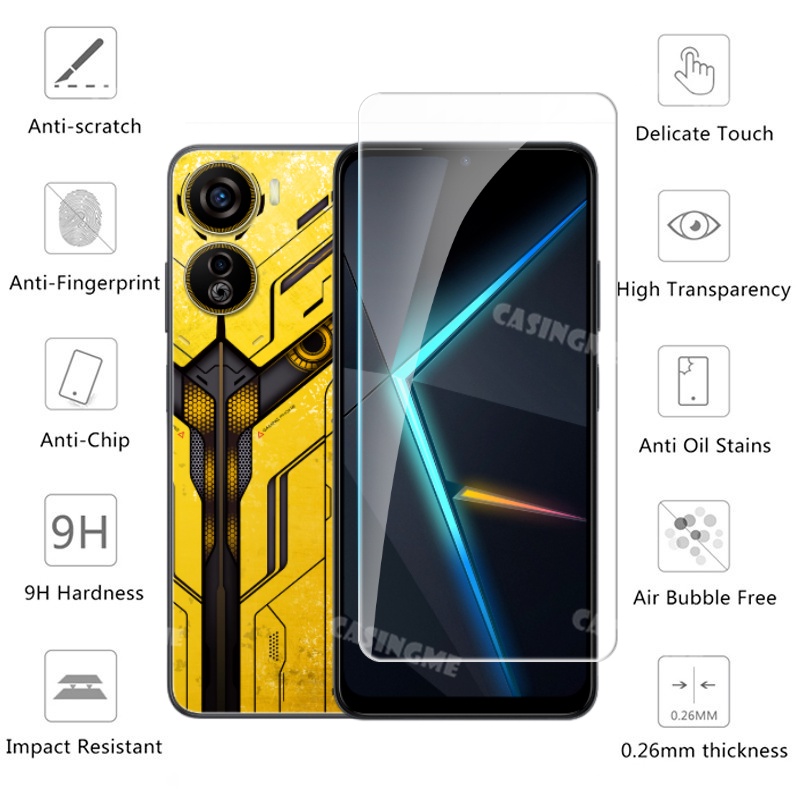 Kính cường lực full cover cho Nubia Neo 2 5G 2023, 2 trong 1 bảo vệ màn hình trước/sau, kèm miếng dán ống kính