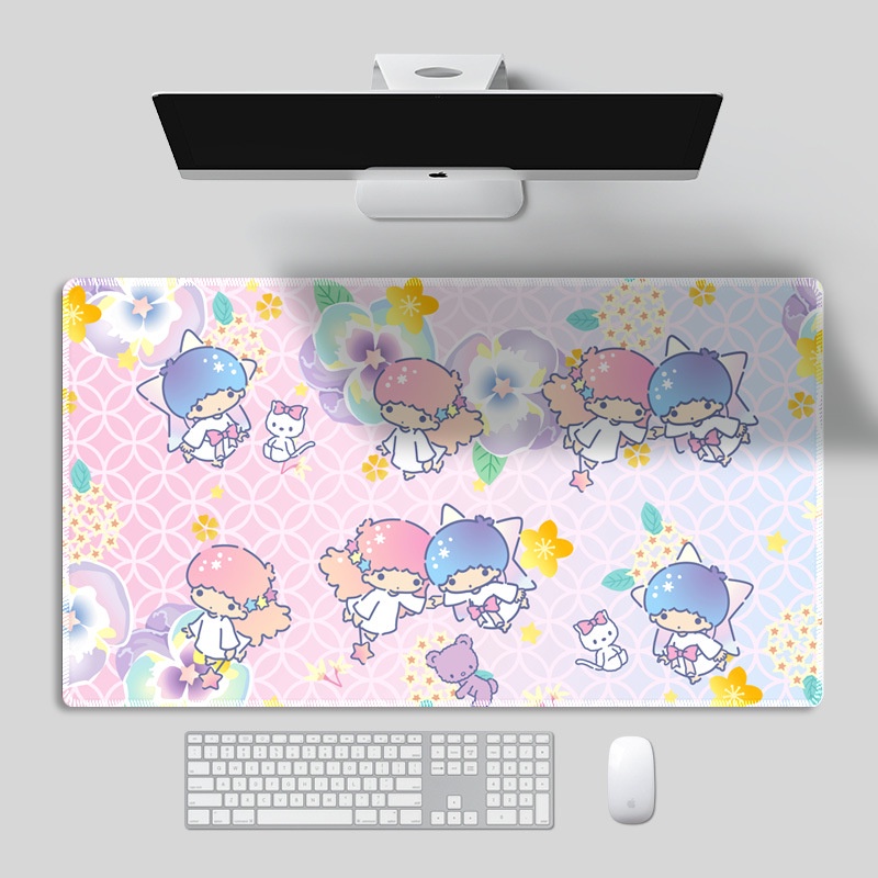 90x40cm Sanrios Kuromi Mymelody kawaii Anime Hoạt Hình Chuột Lớn Miếng Lót Chuột Thảm Bàn Bàn Bàn Bàn Phím Game Thủ Decoracion