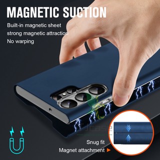 Bao Da Điện Thoại Nắp Lật Từ Tính Có Ngăn Đựng Bút Cho samsung galaxy s24 s23 s22 ultra plus s24 s23 s22 napa