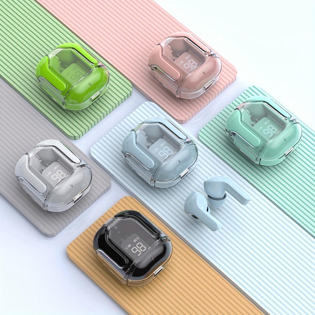 Tai Nghe Nhét Tai 1 Cái (Freebie: Case + Móc Khóa) Tai Nghe Bluetooth Không Dây Âm Thanh Nổi Bằng Silicon Nhiều Màu Sắc Phong Cách Hàn Quốc Tích Hợp Micro Cho Điện Thoại Thông Minh android ios