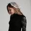 KIN Ren Veil Nhà nguyện Công giáo Mantilla Thêu Thánh Lễ Camellia Khăn choàng ngắn Mạng che mặt