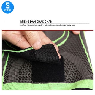 1 Quấn bảo vệ đầu gối SAMIRA đai bó khớp gối co giãn có dây trợ lực xỏ gối chống chấn thương khi tập gym đá bóng SA62