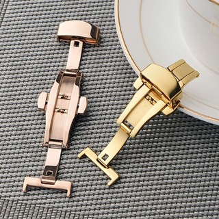 Khóa Cài Tự Động Bằng Thép Không Gỉ Hình Bướm Màu Vàng Hồng