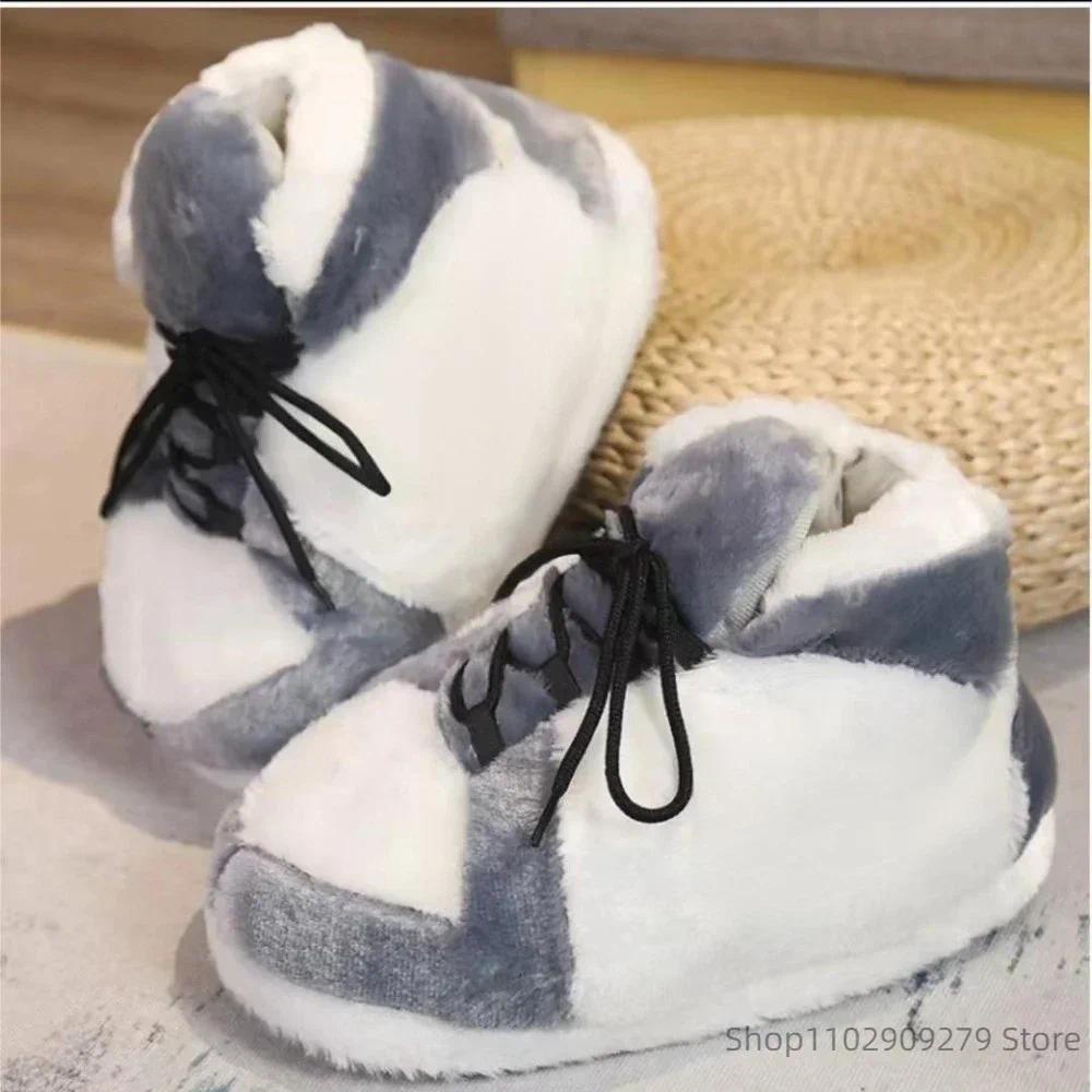 Dép Bông Đi Trong Nhà Giữ Ấm Mùa Đông Kiểu Dáng Hoạt Hình Dễ Thương Có Size 36-44 Cho Nam Và Nữ