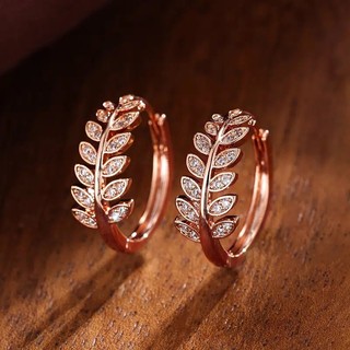 Bông Tai Mạ Bạc 925 Đính Đá Zircon Đơn Giản Thời Trang Cho Nữ