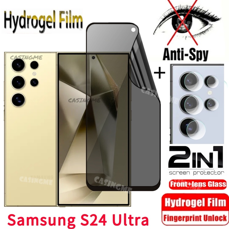 Samsung S26 Ultra 2026 Phim Hydrogel Mềm Chống Peek Riêng Tư Cho Samsung Galaxy S24Ultra S23 24S SamsungS24Ultra S25 Plus + Ultra 5G Phim Máy Ảnh Full Cover Bảo Vệ Màn Hình Riêng Tư